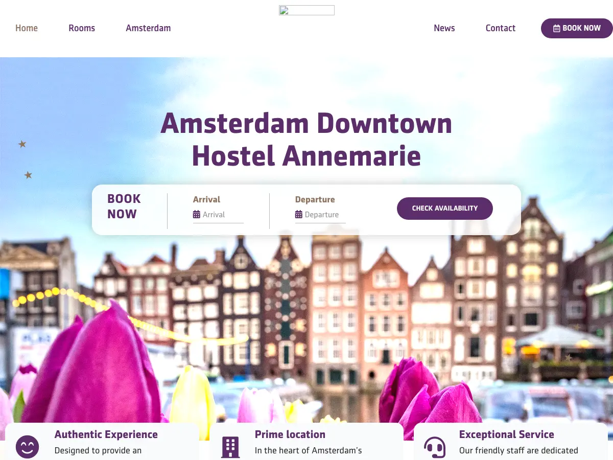 Amsterdam Hostel Annemarie's website