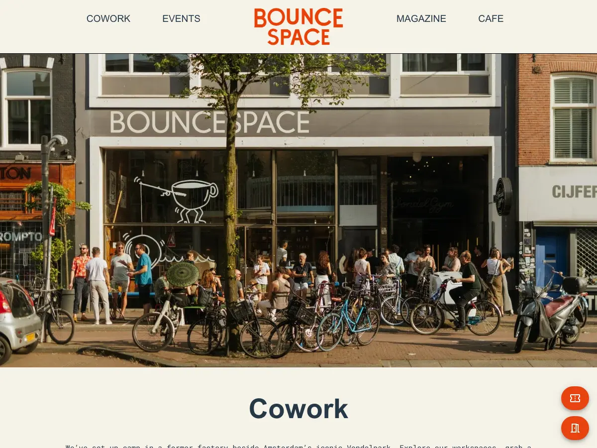 BounceSpace's website