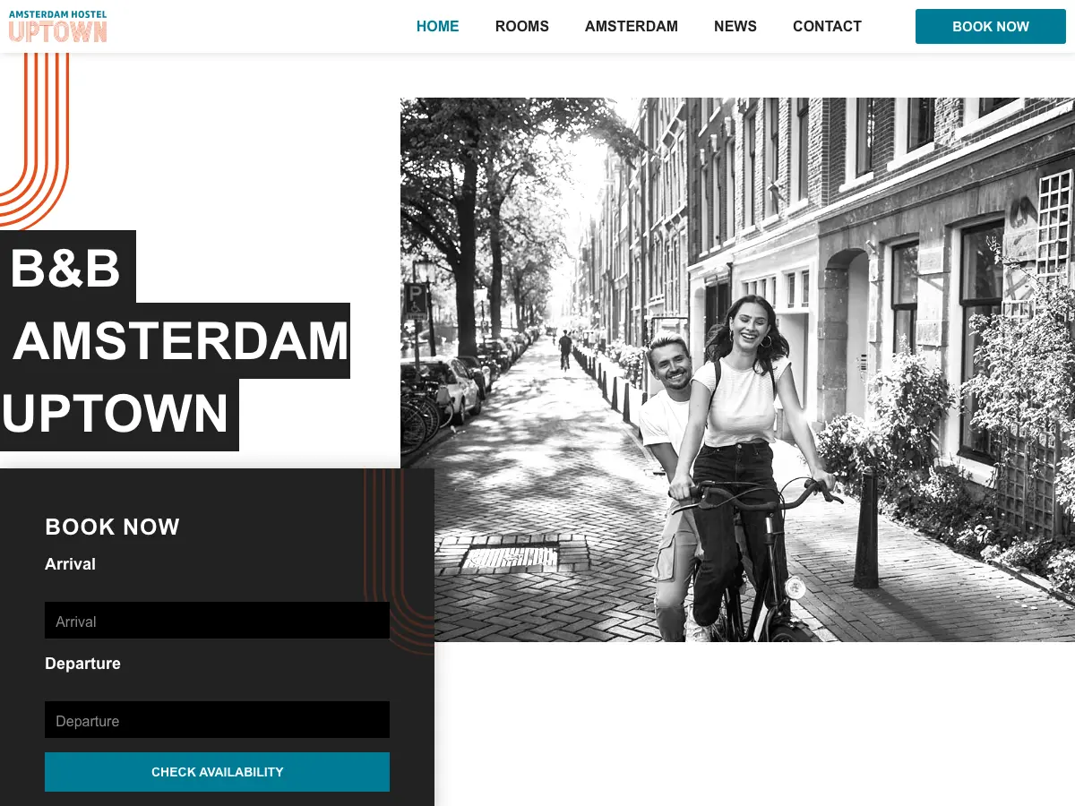 Amsterdam Hostel Uptown's website