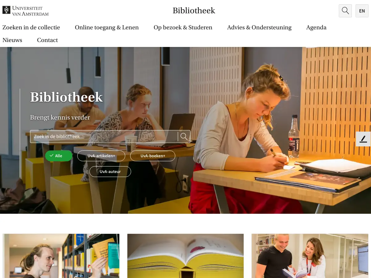 Library Learning Centre's website