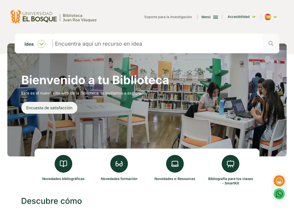 Biblioteca Juan Roa Vásquez's website