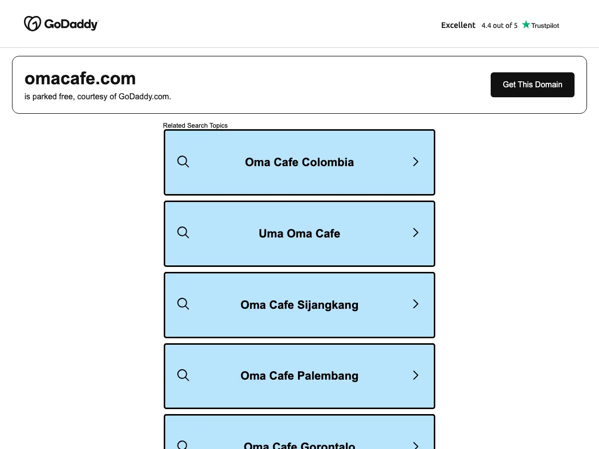 Cafe Oma's website