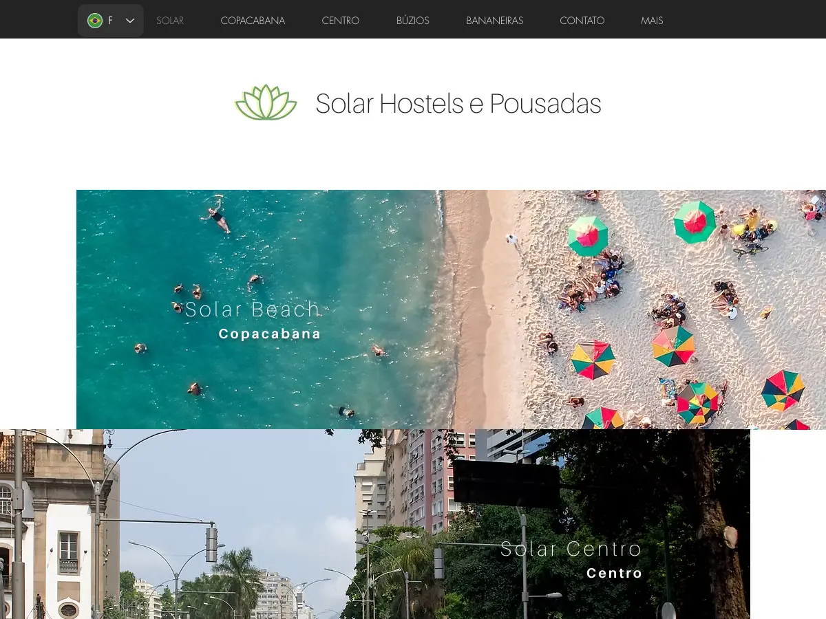 Solar Hostel Beach Copacabana's website