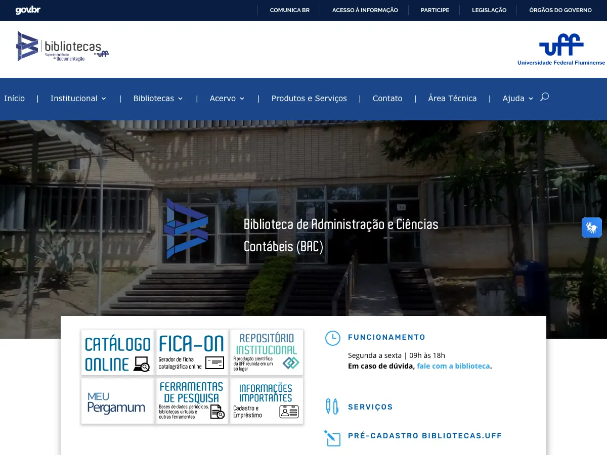 UFF Biblioteca de Administracao e Ciencias Contabeis's website