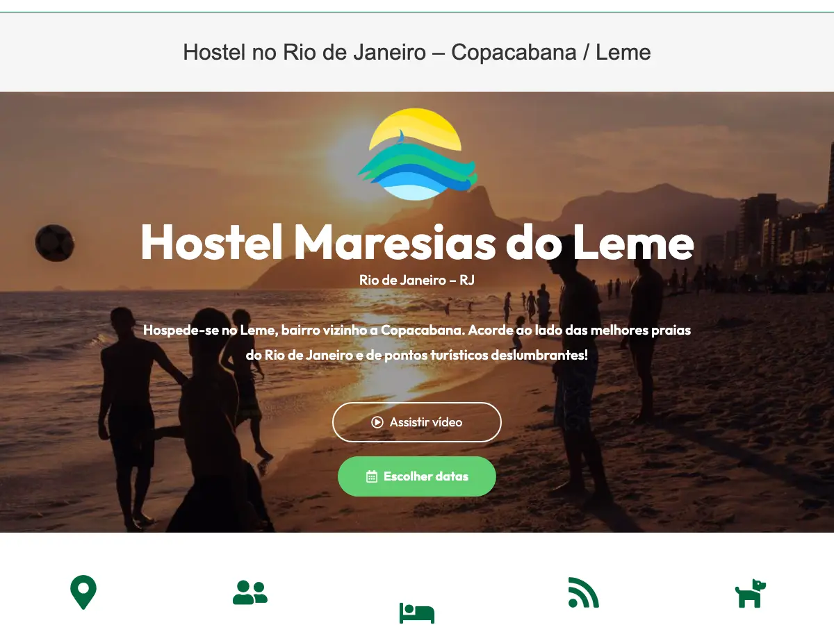 Hostel Maresias do Leme's website