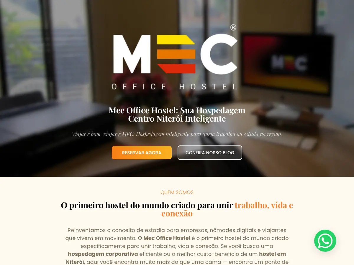 MEC Office Hostel's website