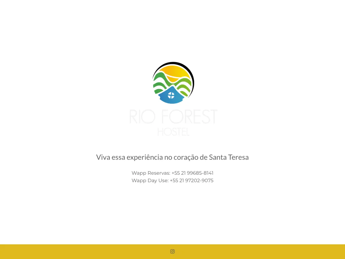 Rio Forest Hostel's website