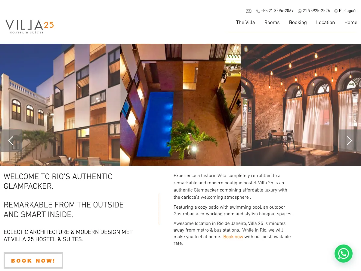 Villa 25 Hostel and Suites's website