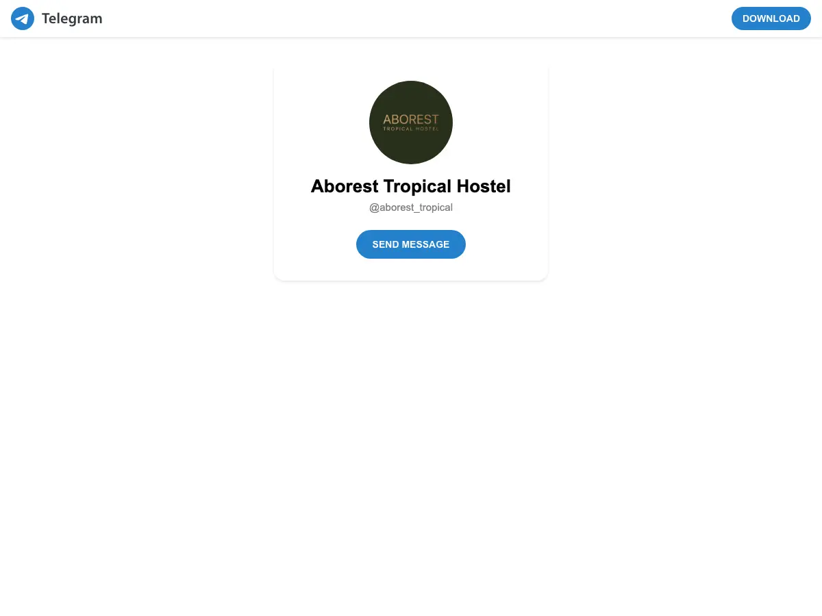 Aborest Tropical Hostel's website