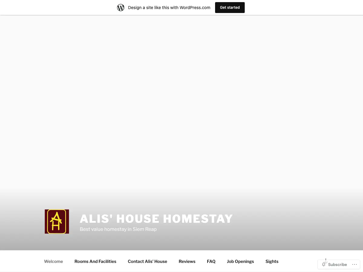 Alis House Homestay's website