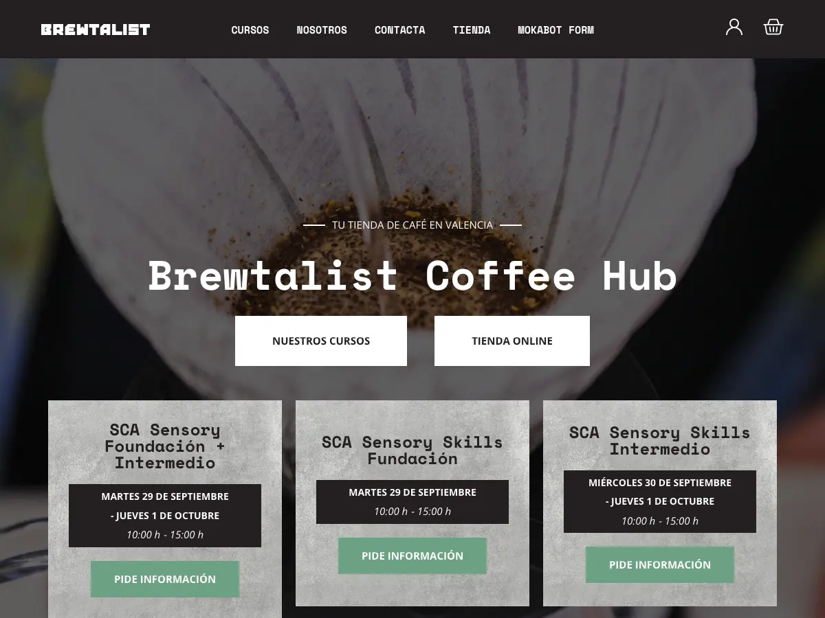 Brewtalist Coffee Hub's website
