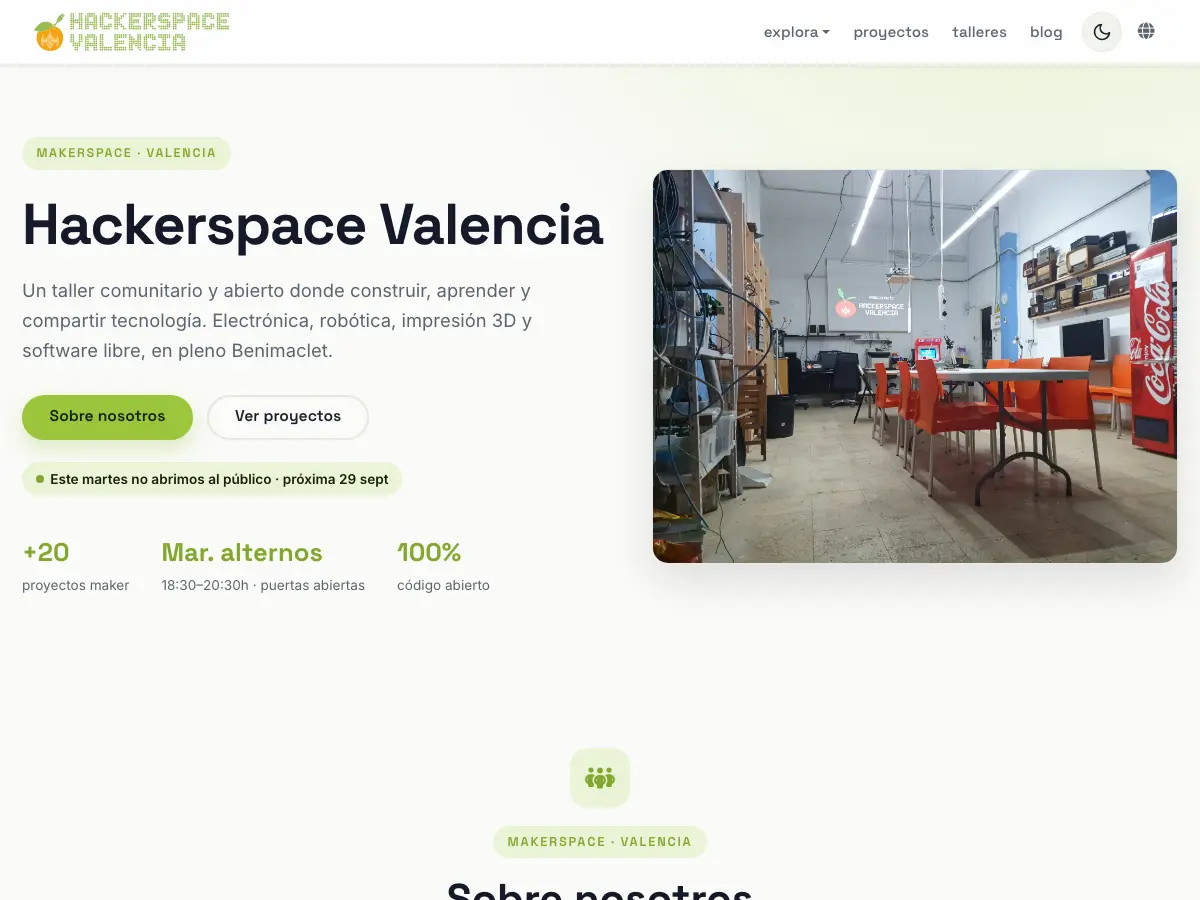 Hackerspace Valencia's website