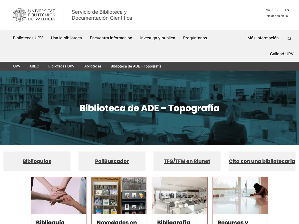 Biblioteca de ADE-Topografía's website