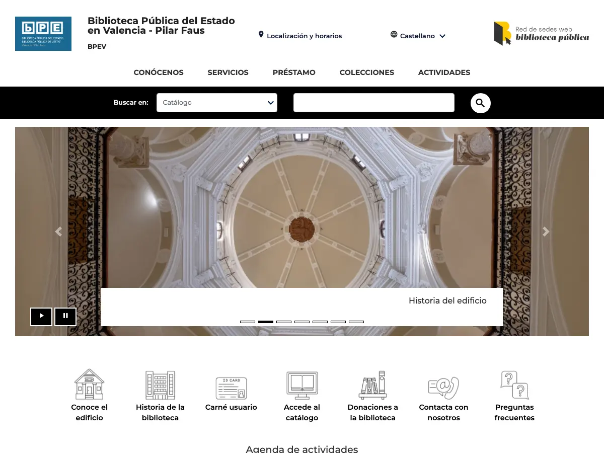 Biblioteca Pública de València. Pilar Faus's website