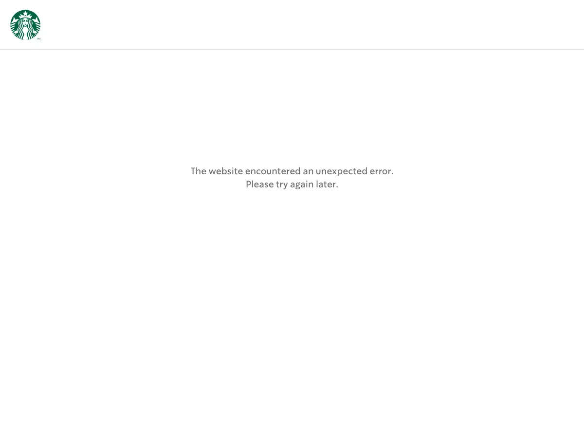 Starbucks's website