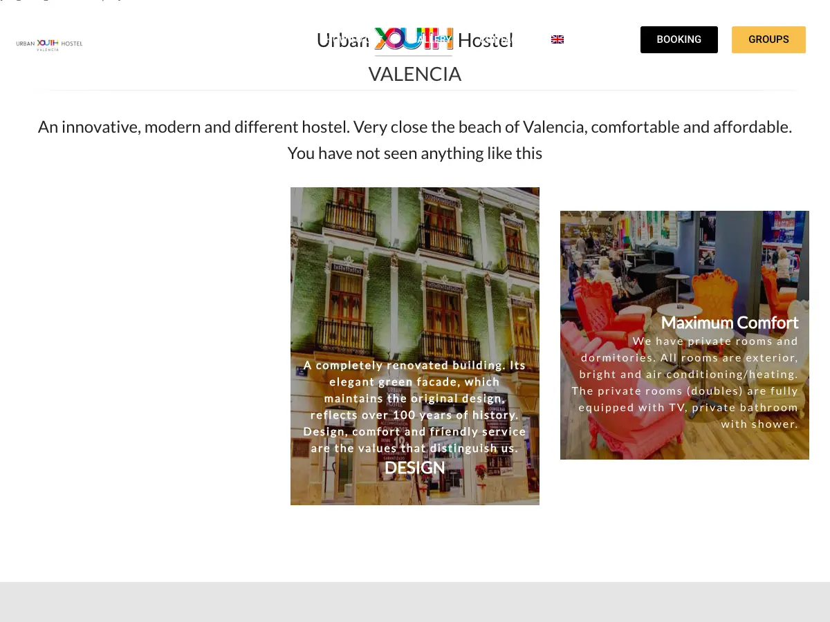 Urban Youth Hostel's website