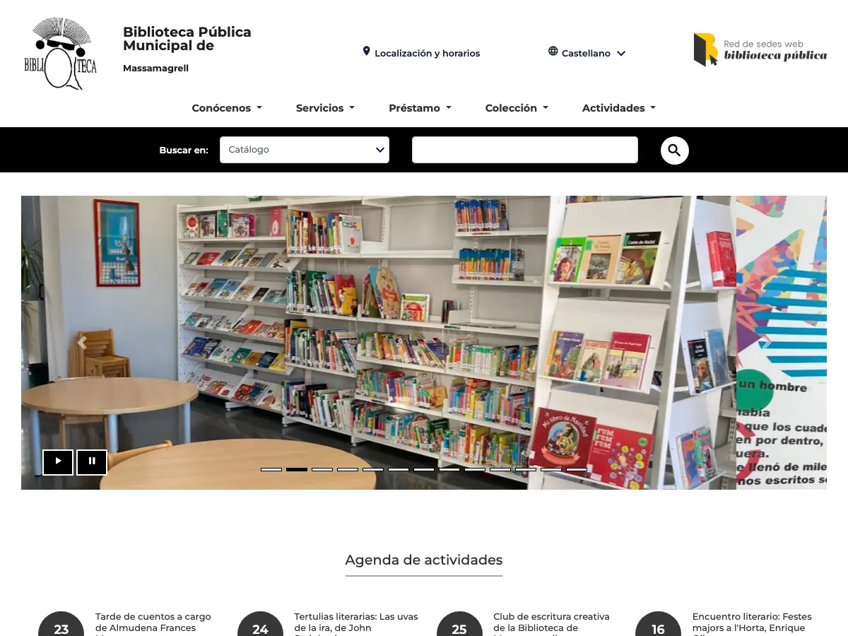 Biblioteca Municipal Masamagrell's website