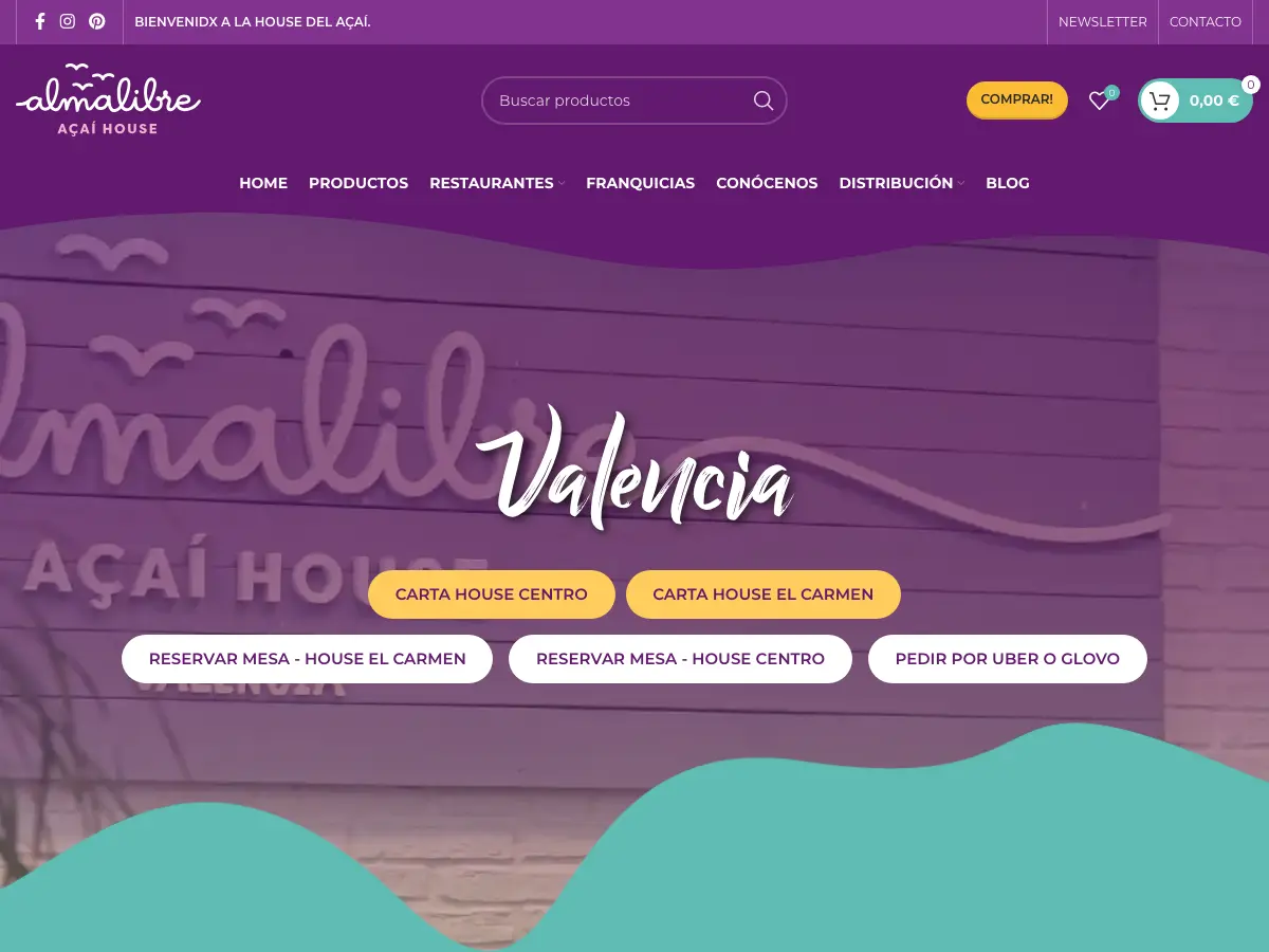 Almalibre Açaí House El Carmen's website