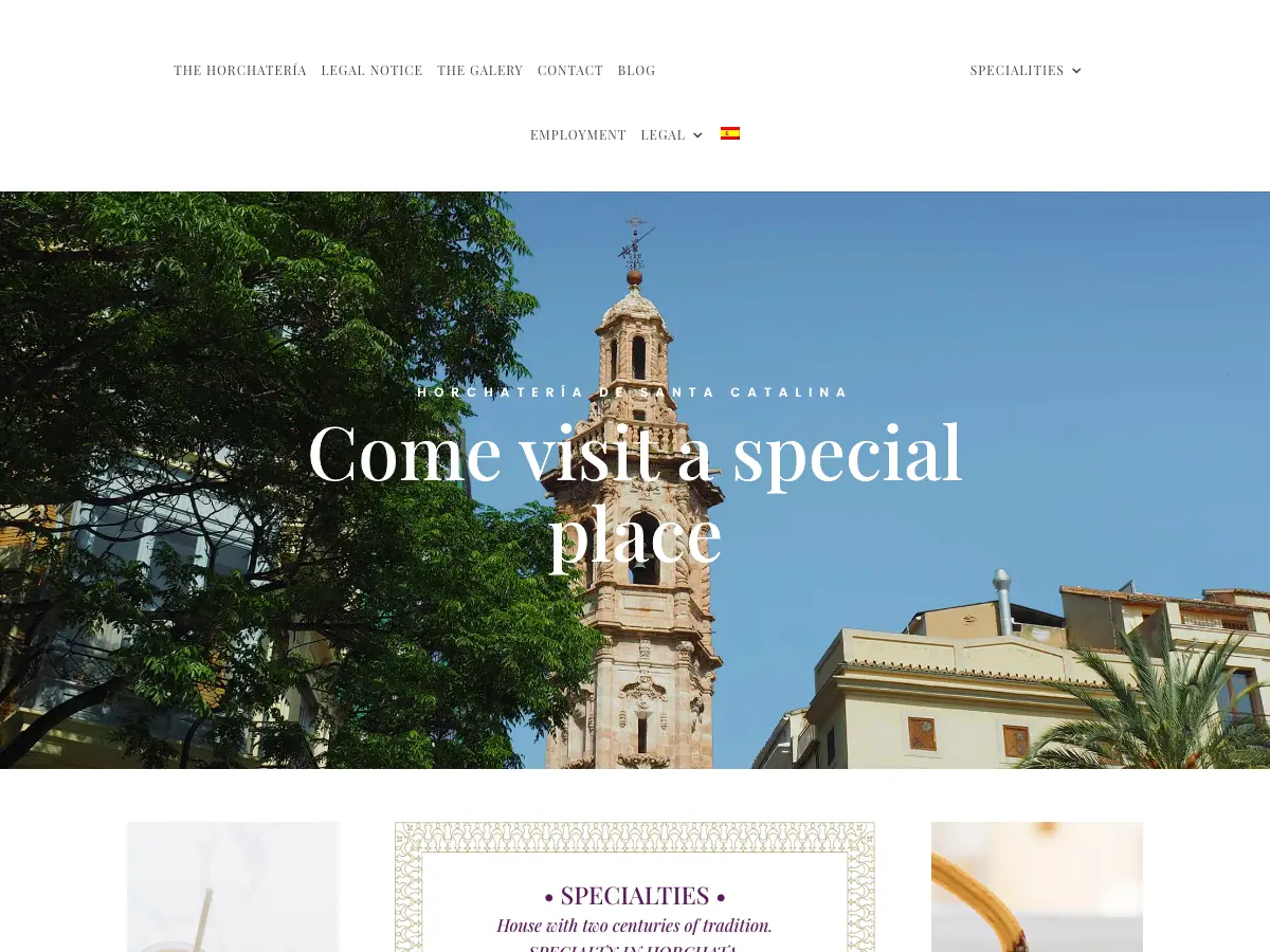 Horchateria de Santa Catalina's website