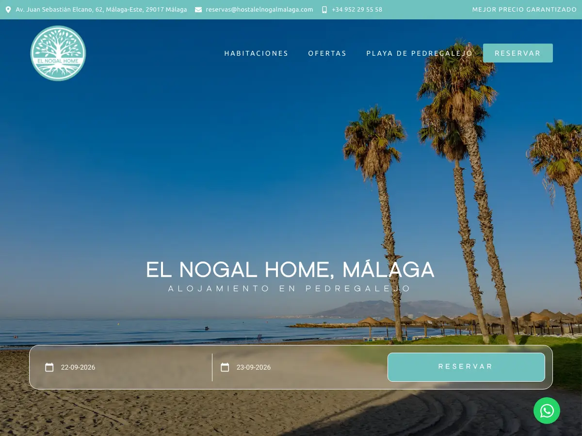 Hostal El Nogal Home's website