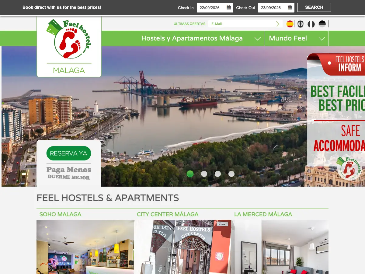 Feel Hostels City Center's website