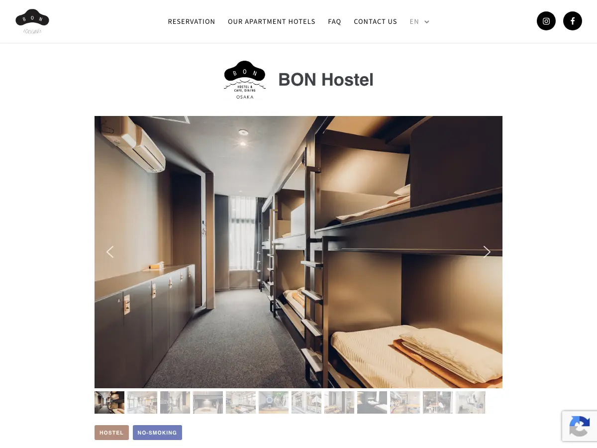 Bon Hostel Cafe's website
