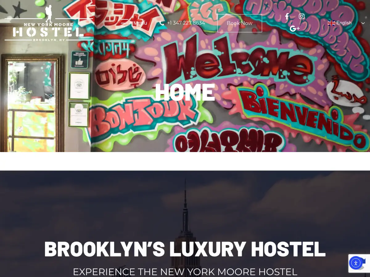 NY Moore Hostel's website