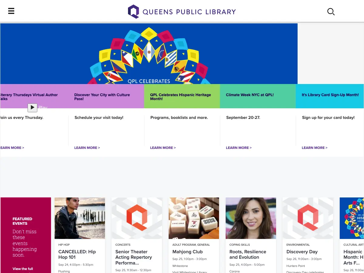 Queens Public Library at Court Square's website