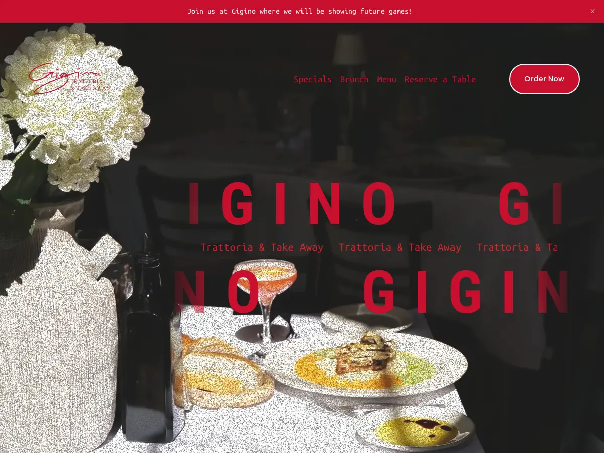 Gigino Trattoria's website