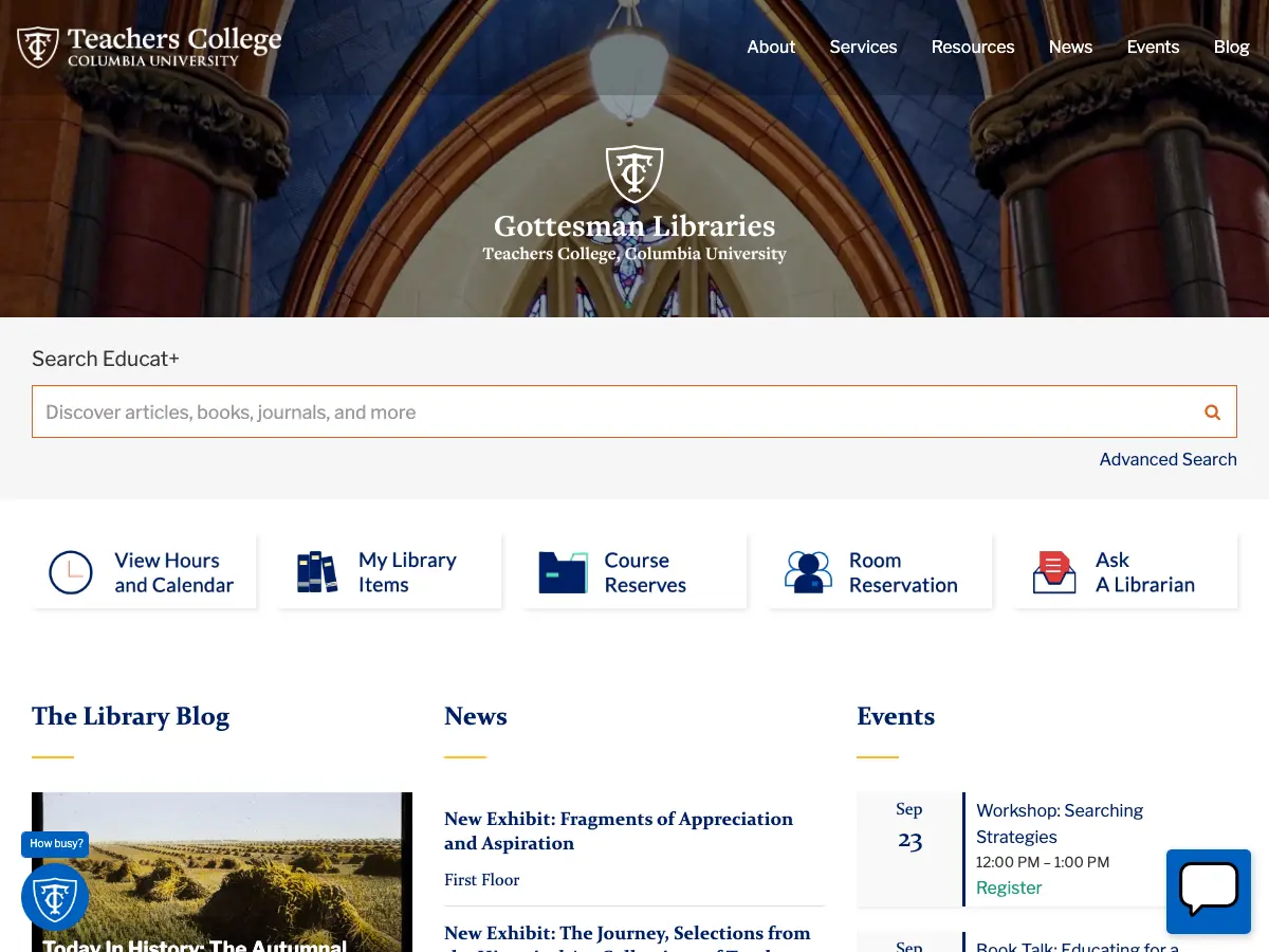 The Gottesman Libraries's website