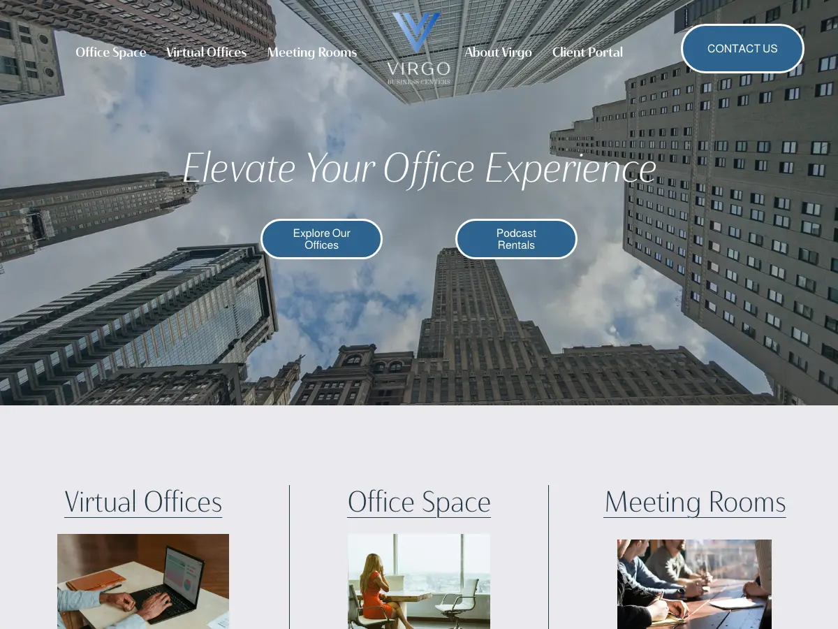 Virgo Business Center's website