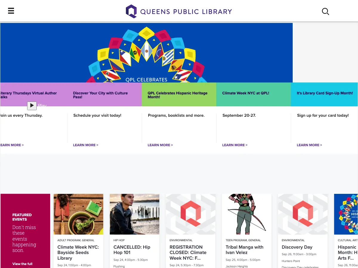 Queens Public Library Tech Lab at Queensbridge's website