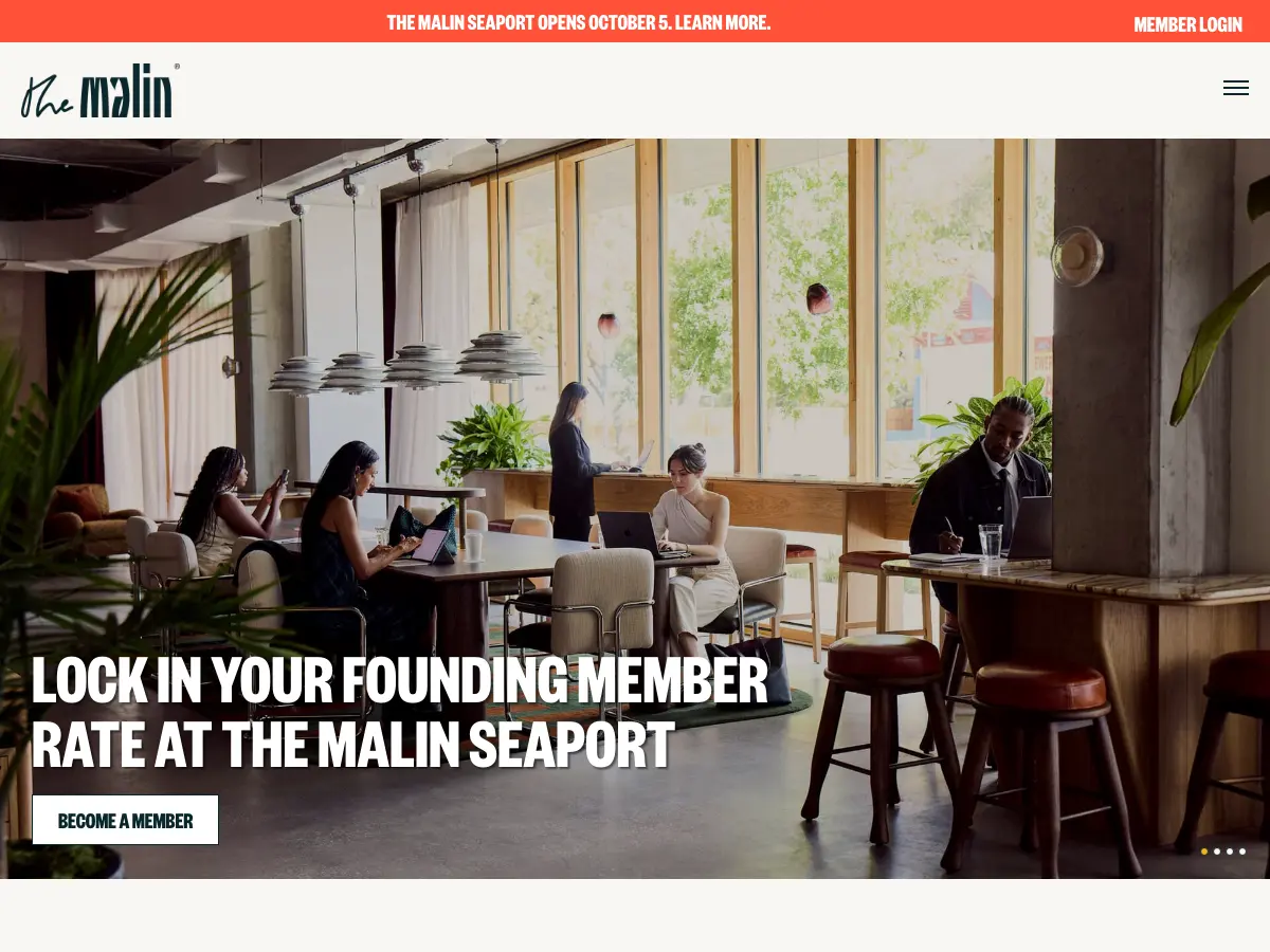 The Malin SoHo's website