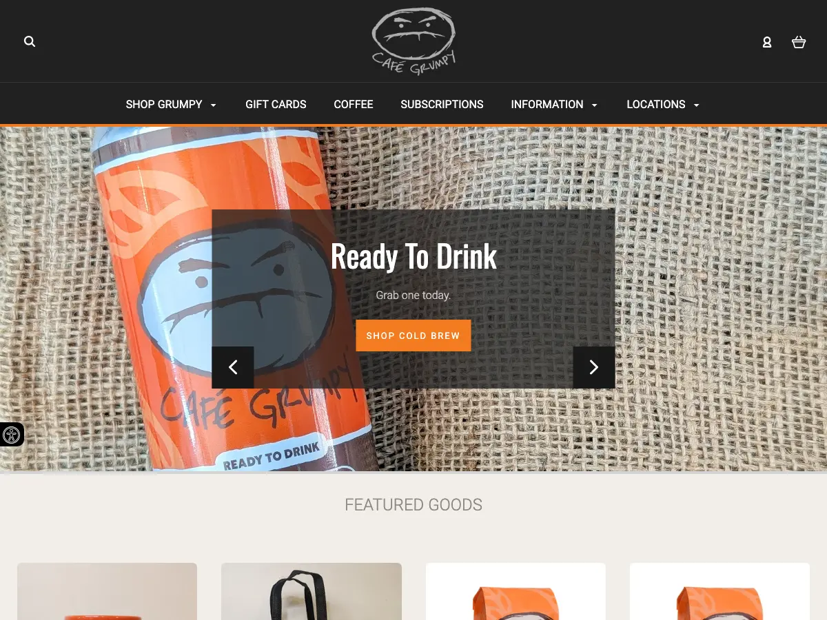 Cafe Grumpy - Financial District's website
