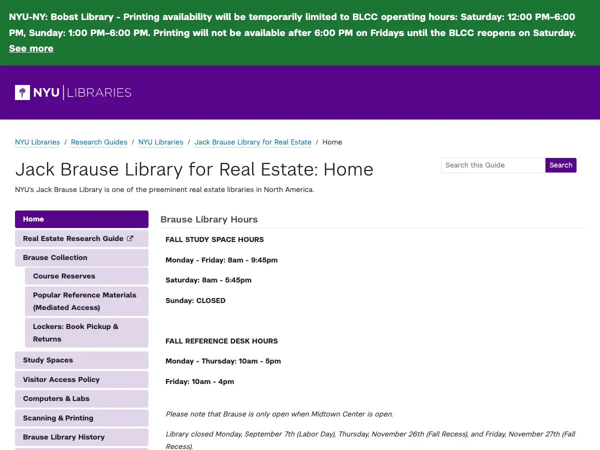 Jack Brause Library's website