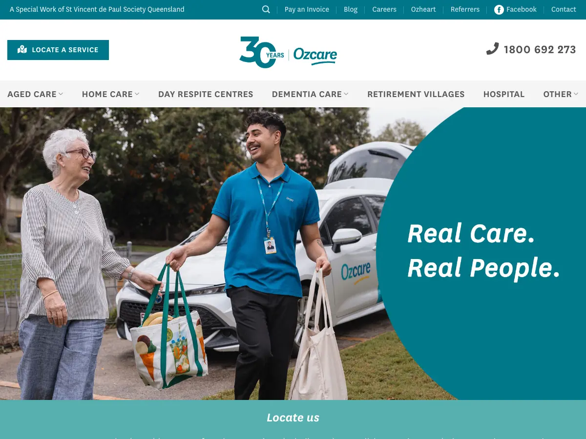 Ozcare Men's Hostel's website