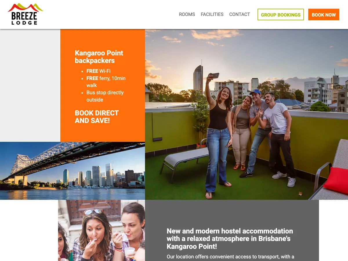 Breeze Lodge's website