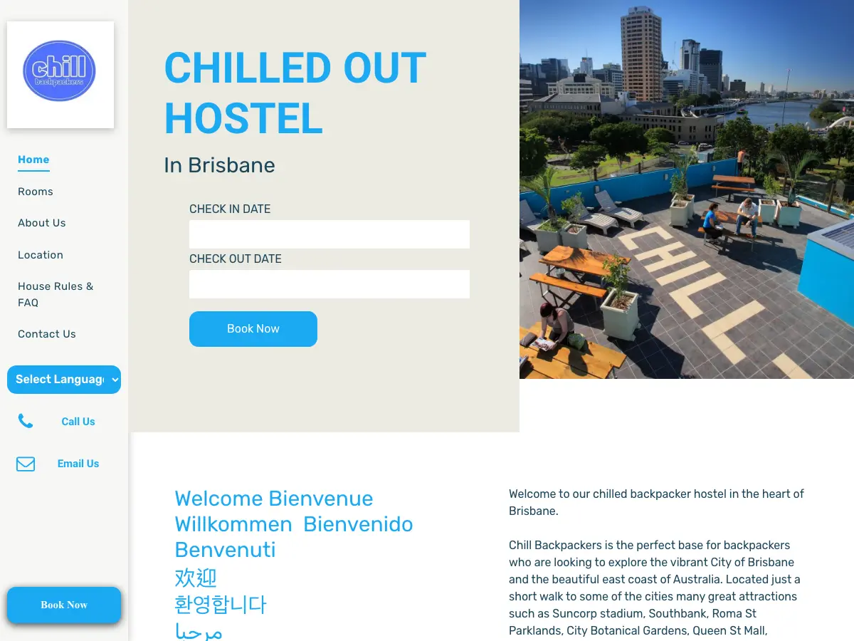 Chill Backpackers's website