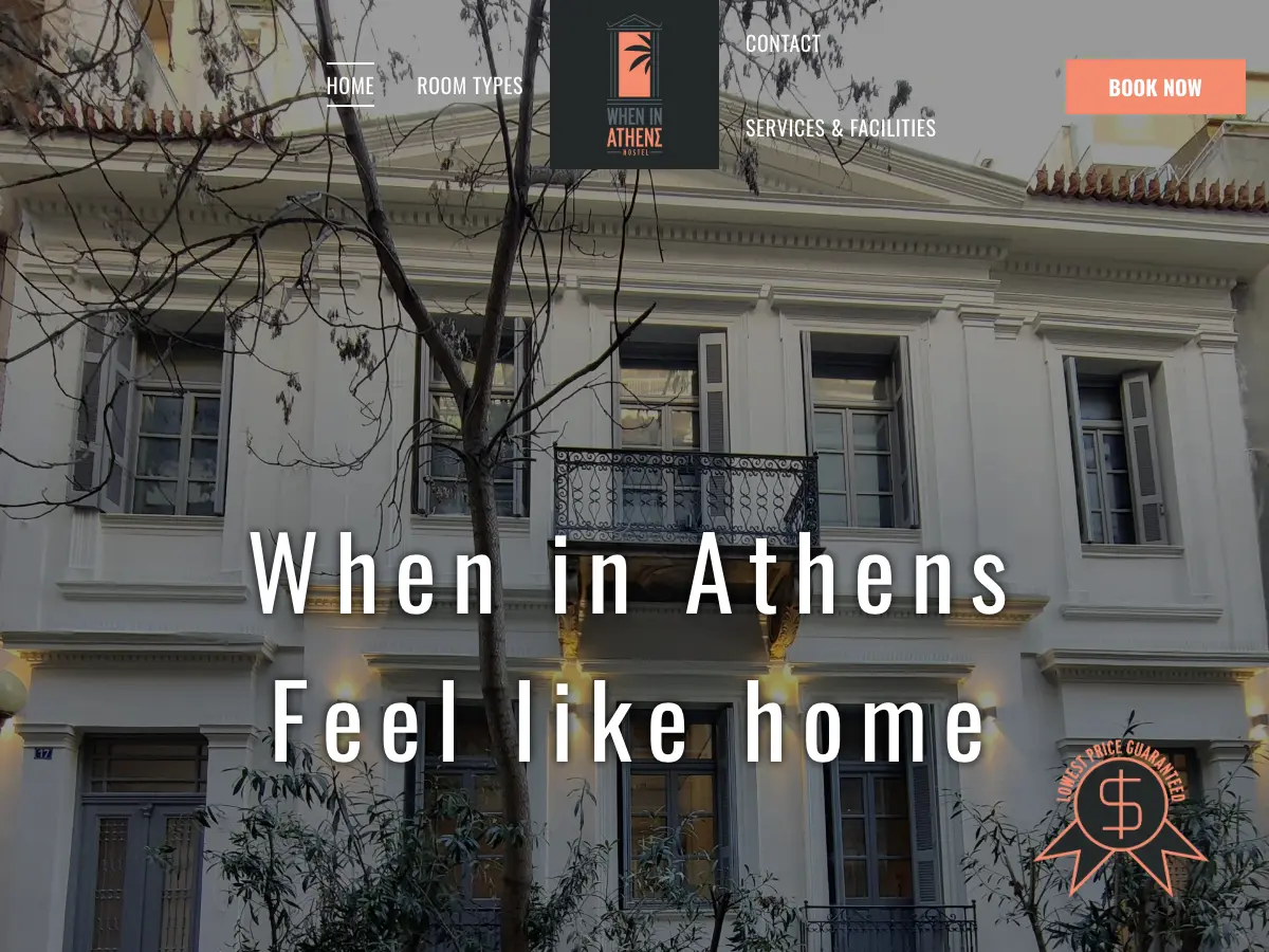 When in Athens Hostel's website