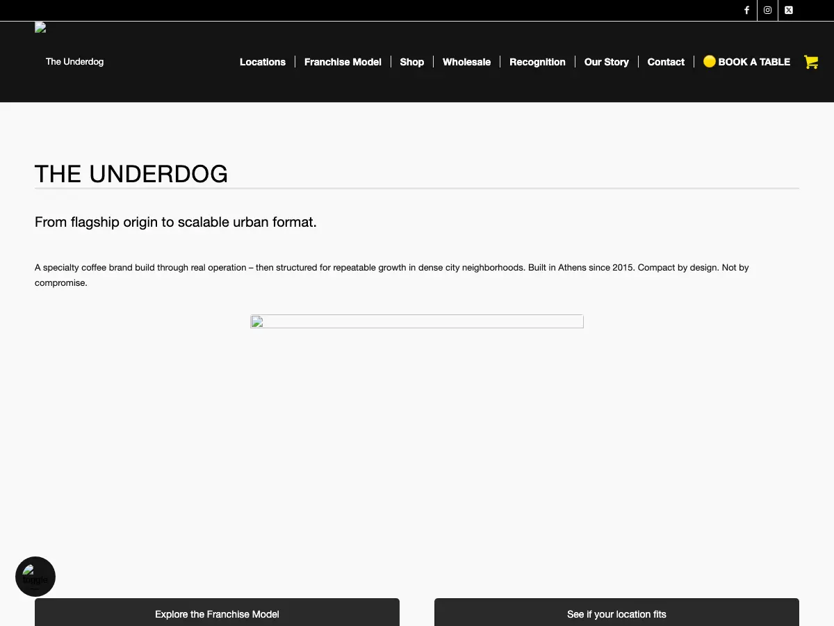 The Underdog's website