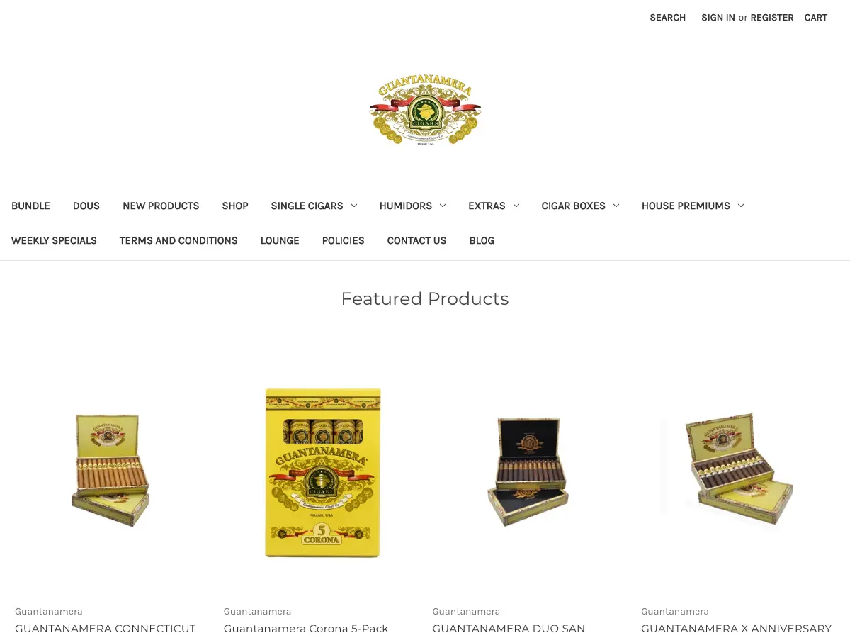 Guantanamera Cafe and Lounge's website