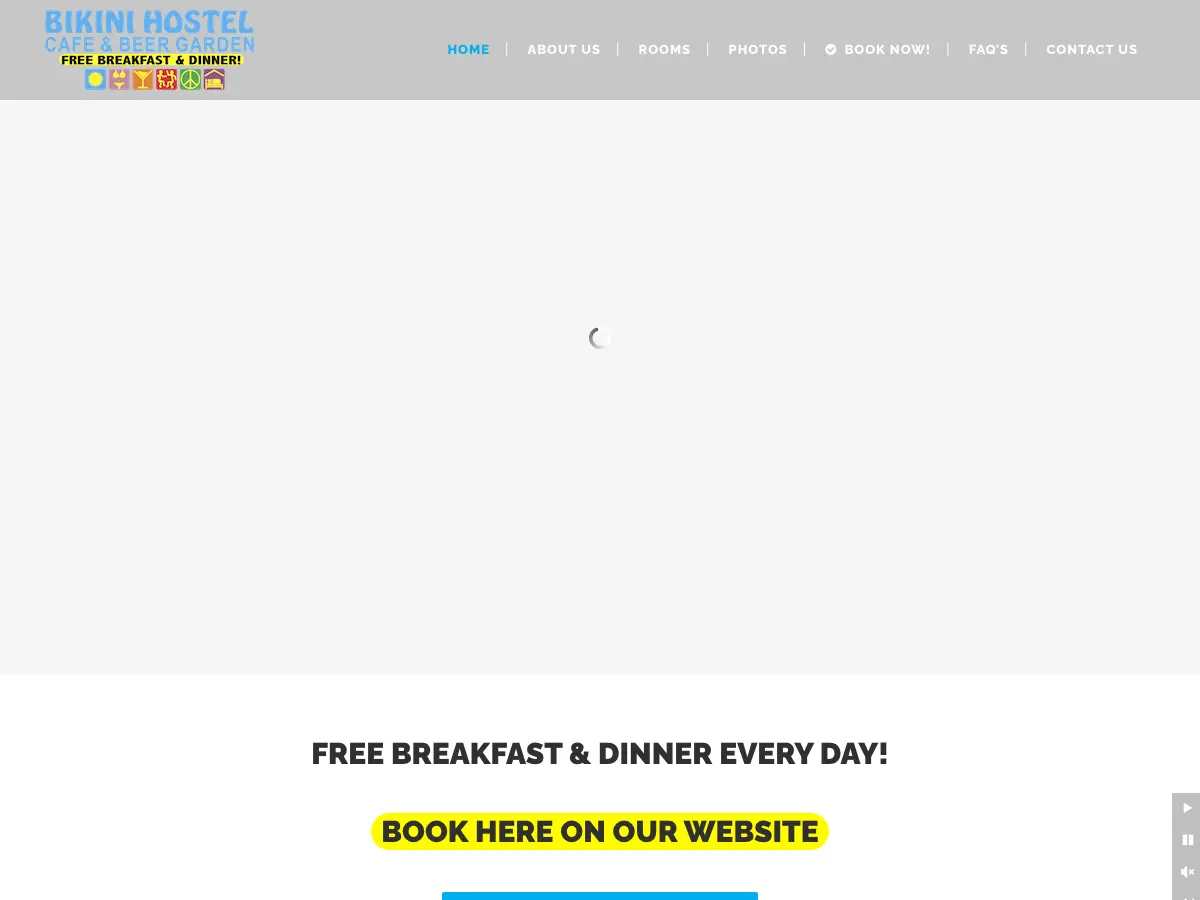 Bikini Hostel's website