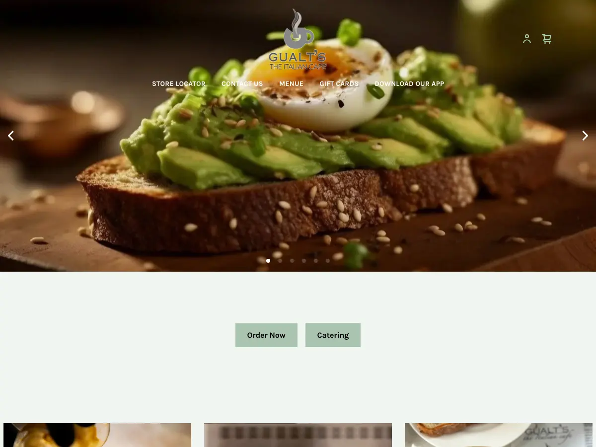 Gualts the Italian Café's website