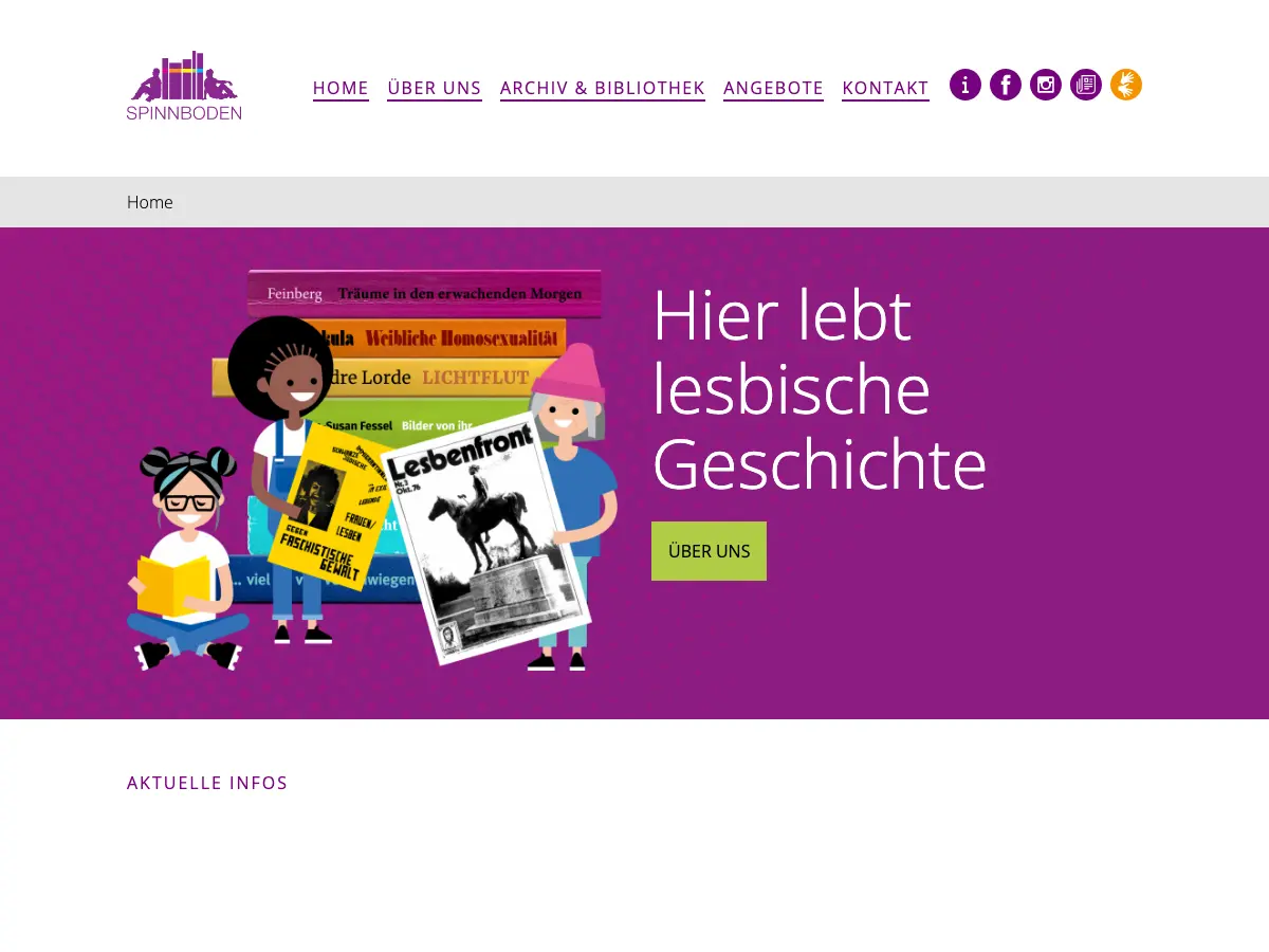Spinnboden Lesbenarchiv & Bibliothek e.V.'s website