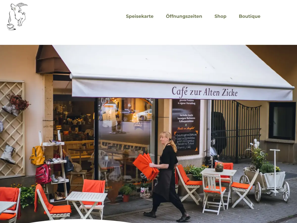 Café zur Alten Zicke's website