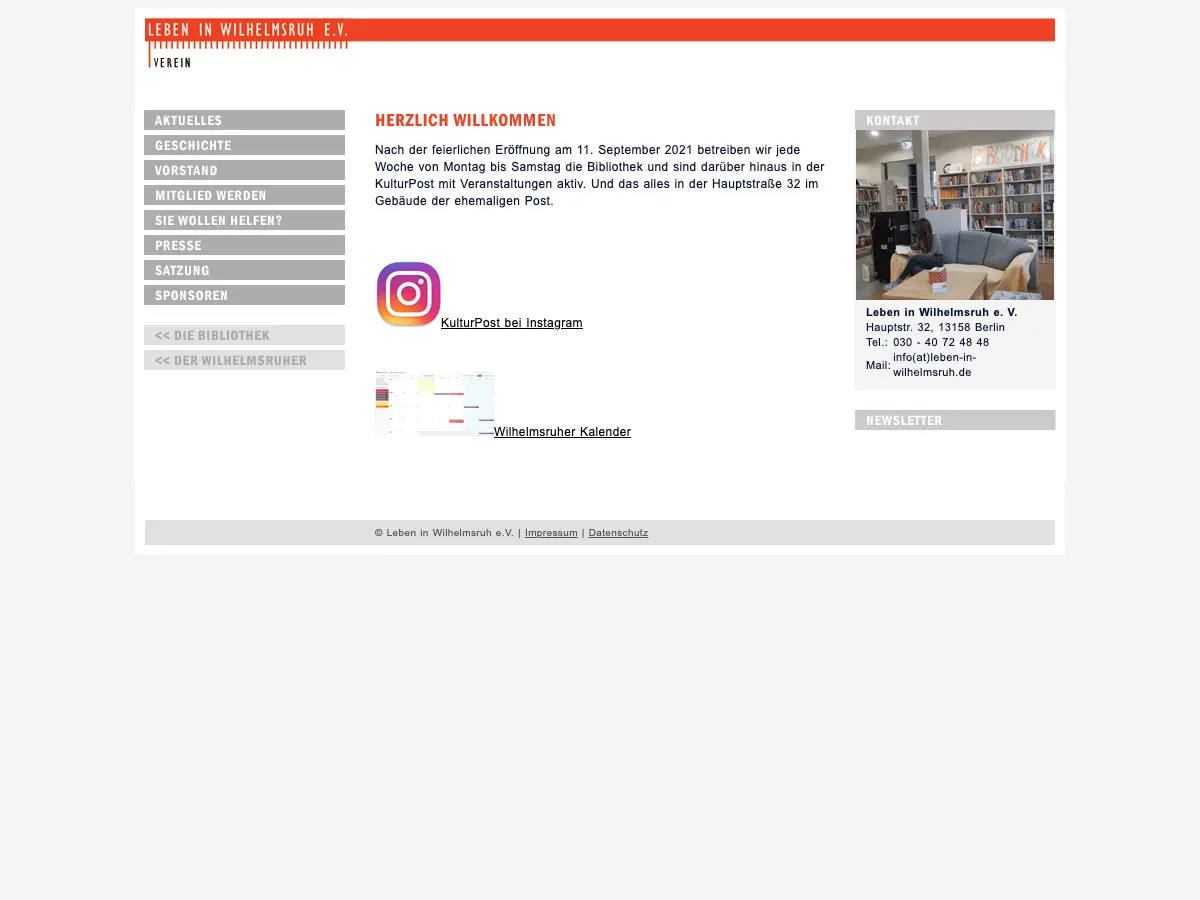 Kulturpost und Bibliothek's website