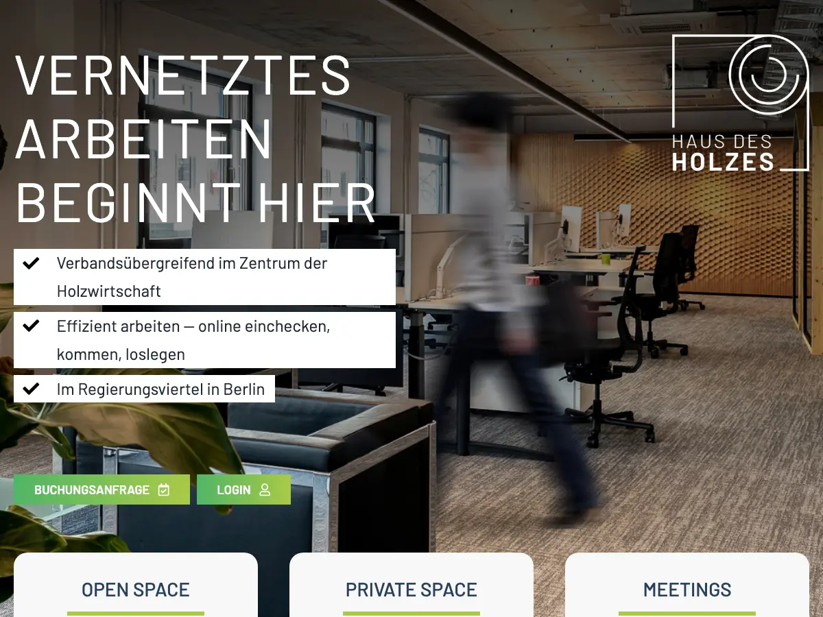 Haus des Holzes's website