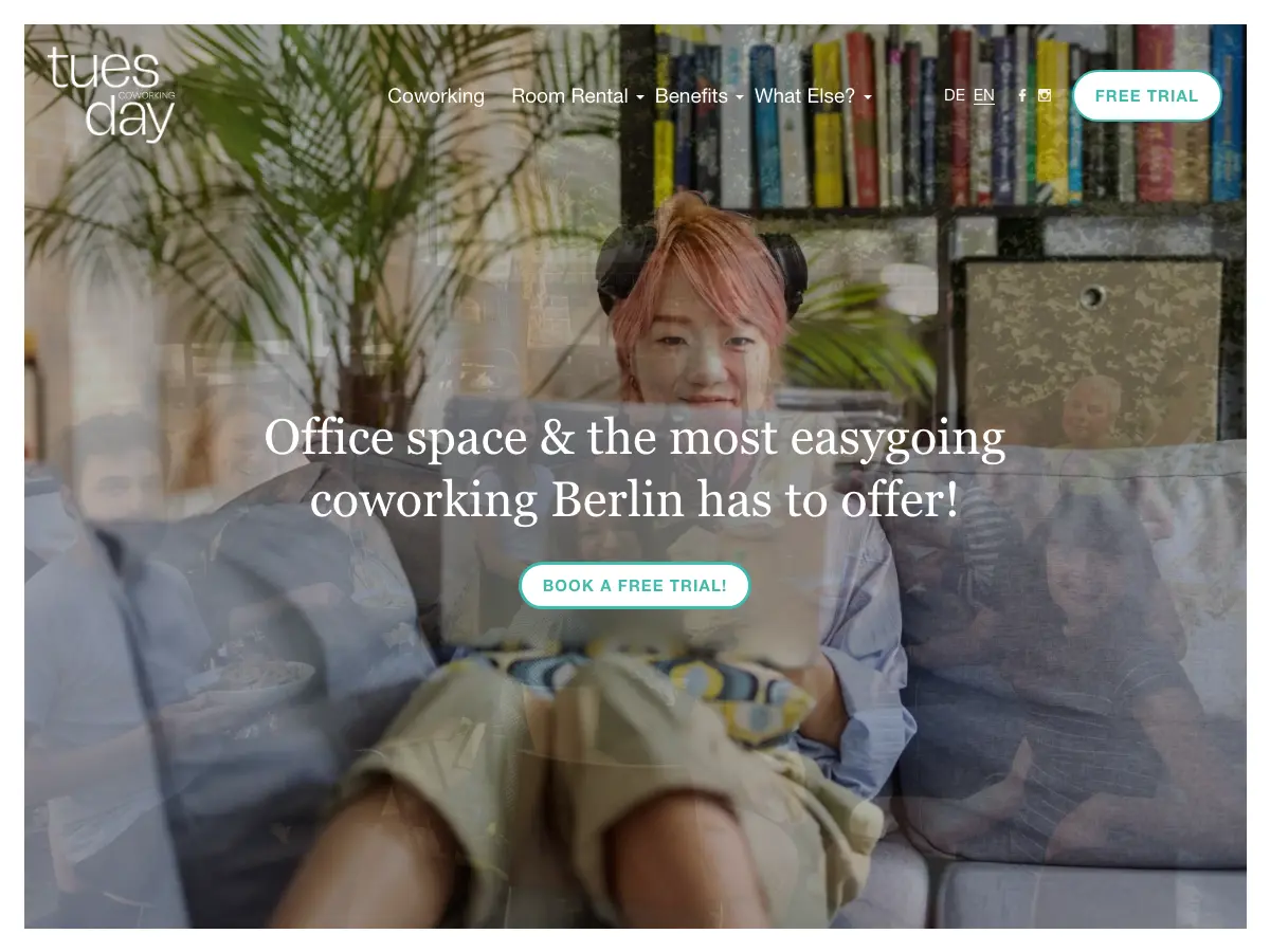 tuesday coworking's website