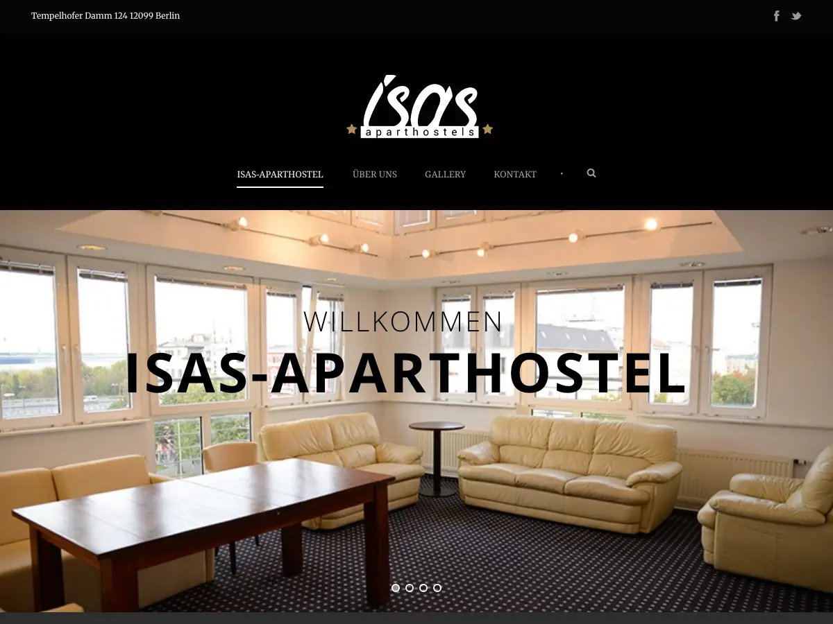 Isas-Aparthostel's website