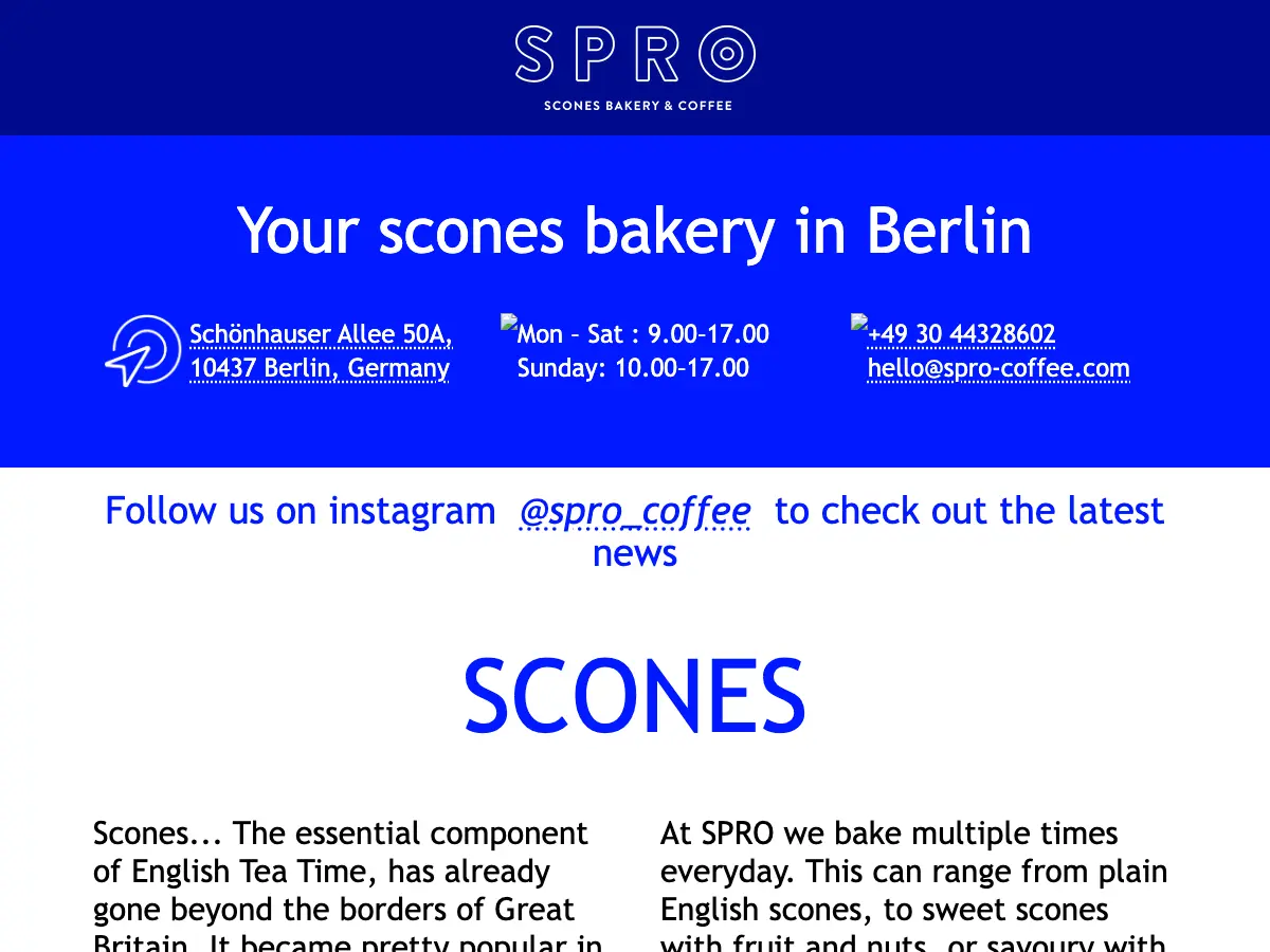 Spro's website